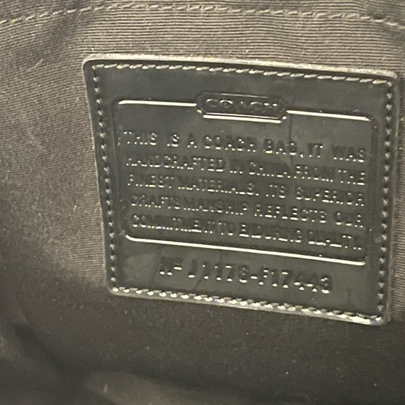 Coach Black/Grey Signature Canvas and Patent Leather Tote/Laptop Bag - Picture 11 of 13